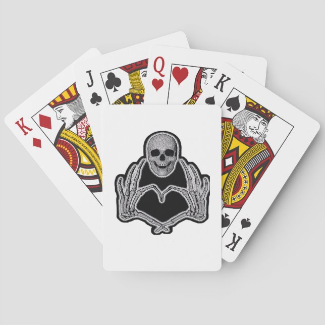 Skeleton Heart Hands Classic Spielkarten (Rückseite)