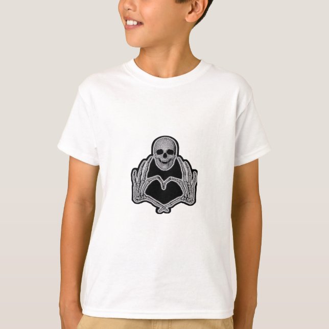 Skeleton Heart Hands Classic T-Shirt (Vorderseite)