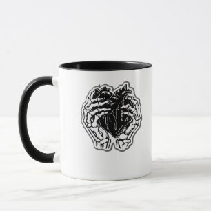 Skeleton Heart Hands Funny Tasse