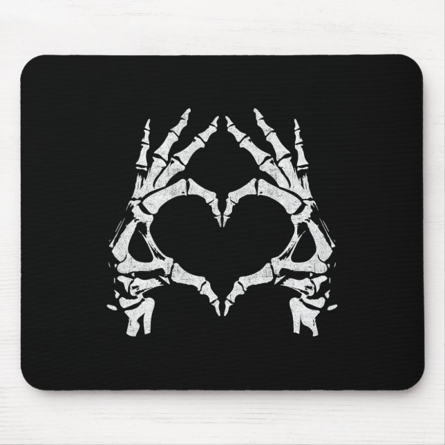 Skeleton Heart Hands - Halloween - Skeleton Hands Mousepad (Vorne)