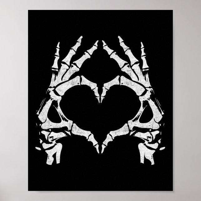 Skeleton Heart Hands - Halloween - Skeleton Hands Poster (Vorne)