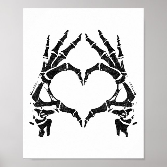 Skeleton Heart Hands - Halloween - Skeleton Hands Poster (Vorne)