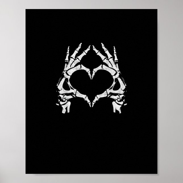 Skeleton Heart Hands - Halloween - Skeleton Hands Poster (Vorne)