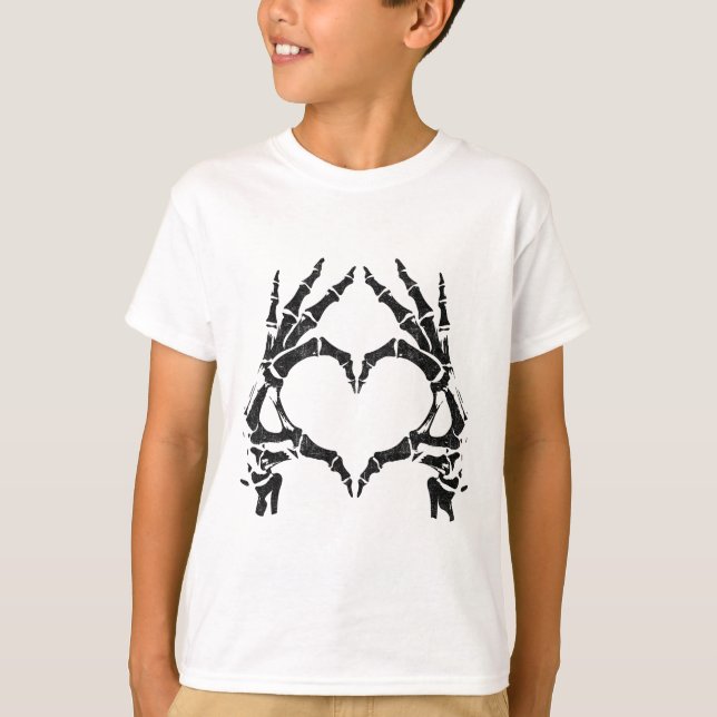 Skeleton Heart Hands - Halloween - Skeleton Hands T-Shirt (Vorderseite)