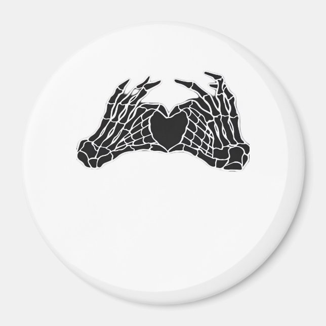 Skeleton Heart Hands - Klassisch Magnet (Vorne)