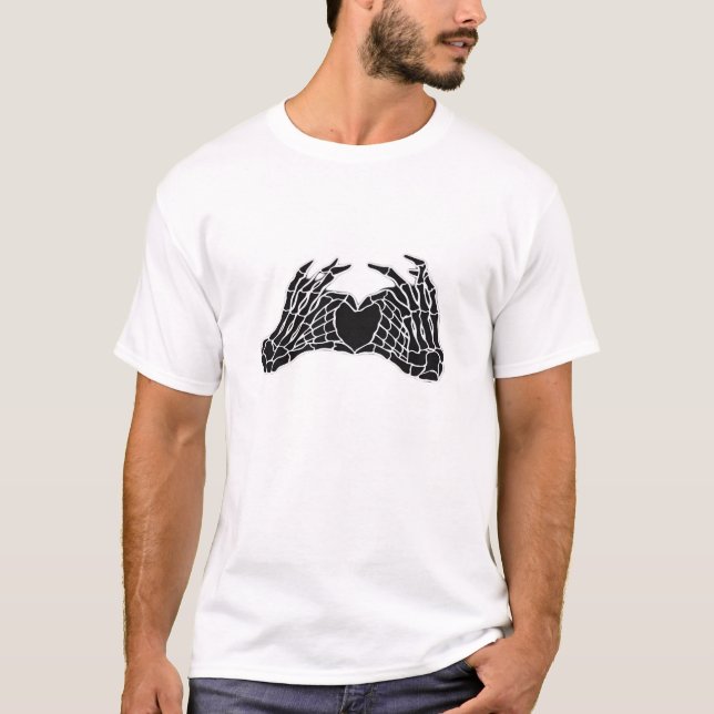 Skeleton Heart Hands - Klassisch T-Shirt (Vorderseite)