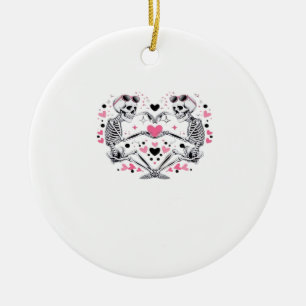 Skeleton Heart Hands Klassische Viren Keramik Ornament