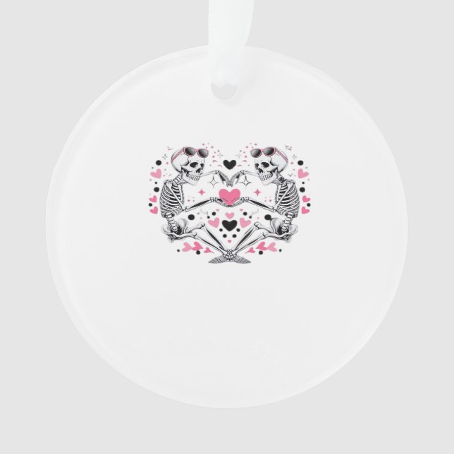Skeleton Heart Hands Klassische Viren Ornament (Vorderseite)