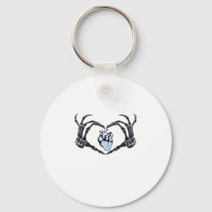 Skeleton Heart Hands Klassisches Design zu Hallowe Schlüsselanhänger