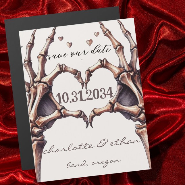 Skeleton Heart Save the Date Magnet Card (Von Creator hochgeladen)