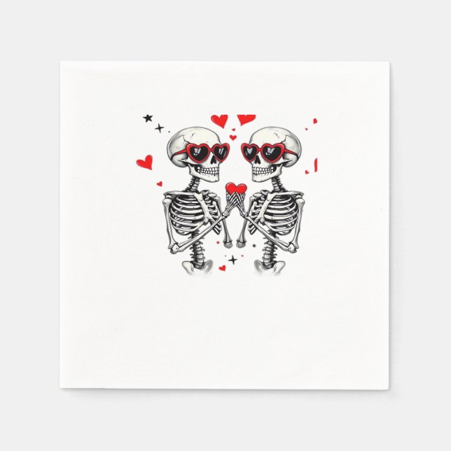Skeleton Herz Hände für Trends Serviette (Vorderseite)