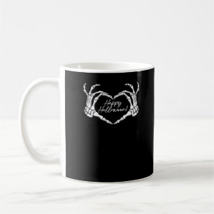 Skeleton Herz Hände, glückliches Halloween Skelett Kaffeetasse