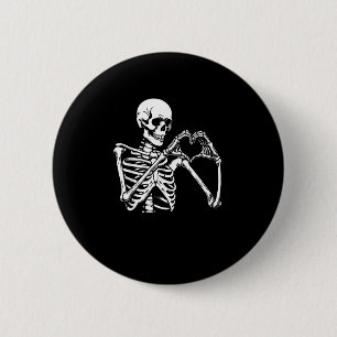 Skeleton Herz Hände unterzeichnen Halloween Kostüm Button
