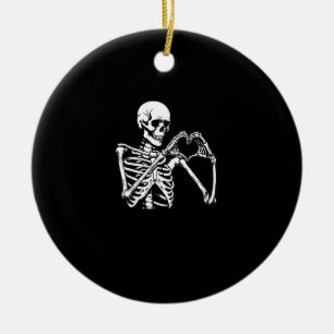 Skeleton Herz Hände unterzeichnen Halloween Kostüm Keramik Ornament
