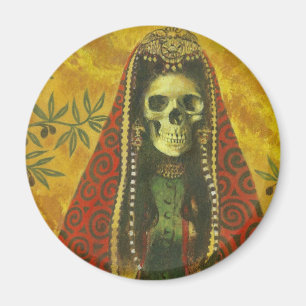 Skeleton Hexe-Entwurf Magnet