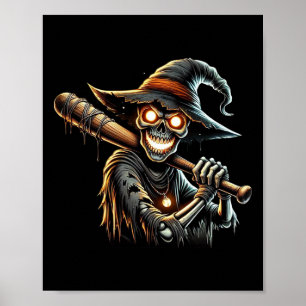Skeleton Hexenmeisterschaft Halloween Party Poster