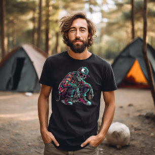 Skeleton Hobo Squatting T-Shirt