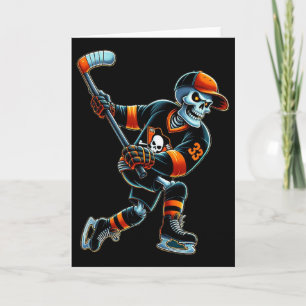 Skeleton Hockey Halloween Hockey Herren Jungen Kin Karte