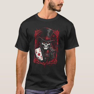 Skeleton Holloween Tarot Card Graphic T-Shirts for