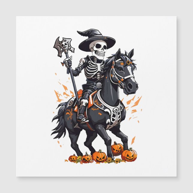 Skeleton Horse Rider Magnetkarte (Vorderseite)