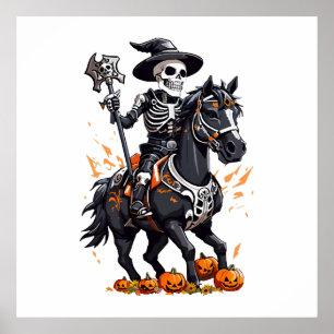 Skeleton Horse Rider Poster