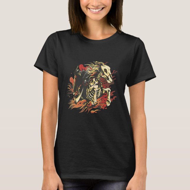 Skeleton Horse Rider T-Shirt (Vorderseite)