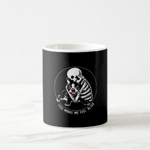 SKELETON HUG BOSTON TERRIER, SIE MACHEN MICH LEBEN KAFFEETASSE