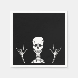 Skeleton ILY Napkins Serviette