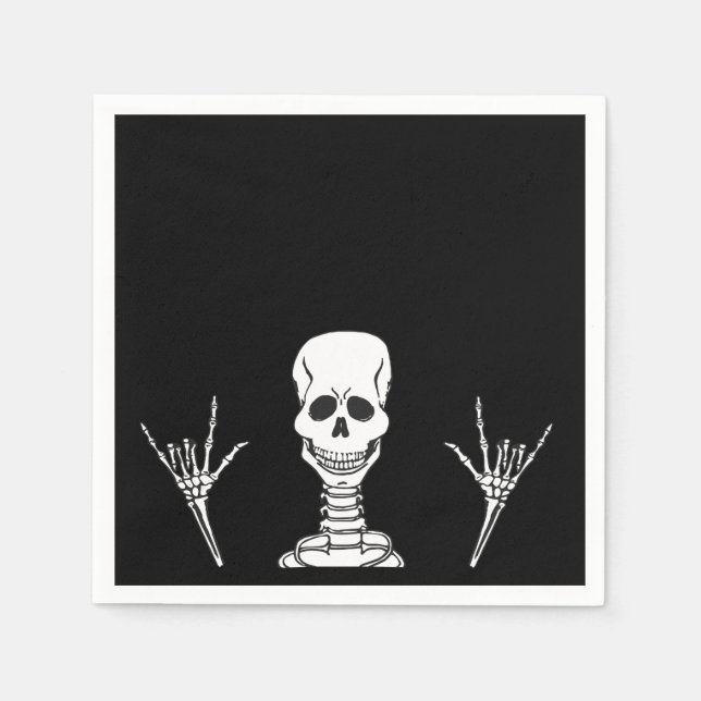 Skeleton ILY Napkins Serviette (Vorderseite)