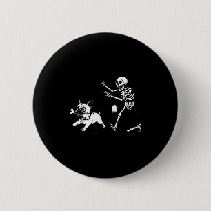Skeleton jagen Französisch Bulldog Halloween Mama Button