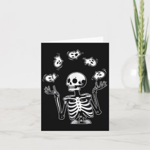 Skeleton Juggling Ghosts Funny Halloween-Kostüm Karte