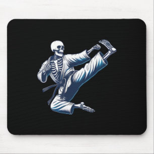 Skeleton Karate Kick Martial Arts Kickboxing Mixed Mousepad