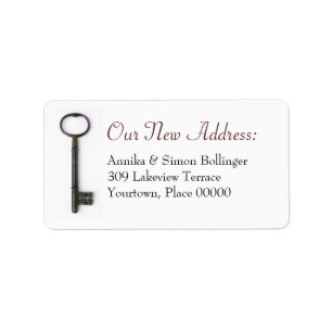 Skeleton Key New Address Adressaufkleber