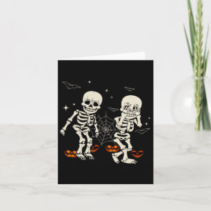 Skeleton Kids Griddy Dance Halloween Trick or Trea Karte