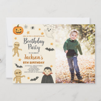 Skeleton Kids Halloween Geburtstagsparty Einladung