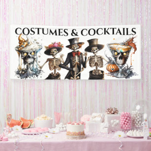Skeleton-Korpuscocktail zu Halloween Banner