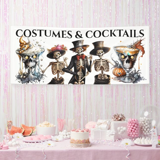 Skeleton-Korpuscocktail zu Halloween Banner (Party)