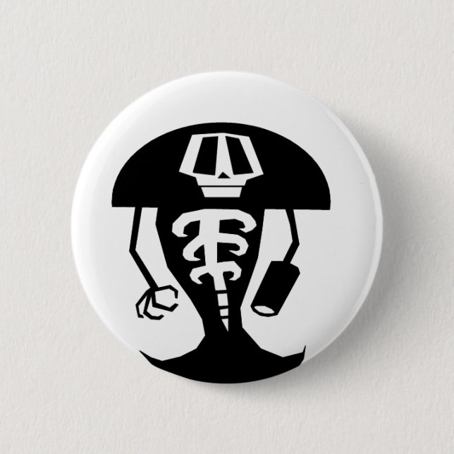Skeleton Krieger Button (Vorderseite)