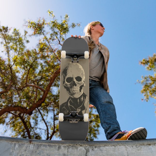 SKELETON lächelnd Skateboard Deck (Außenbereich 1)