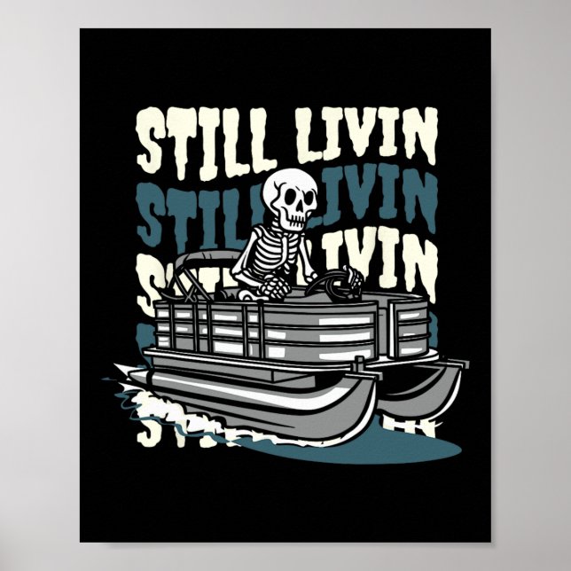 Skeleton Lake - Bootfahren Pontonboot  Poster (Vorne)
