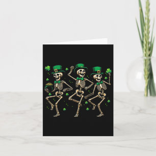 Skeleton Leperchaun Funny Skeletto Tanz St Patr Karte