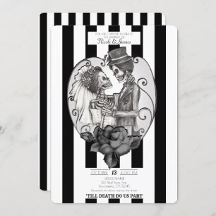Skeleton Liebe Ehetanz Gotische Hochzeit Einladung
