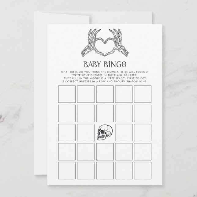 Skeleton Little Boo Baby Bingo Baby Showspiel (Vorderseite)