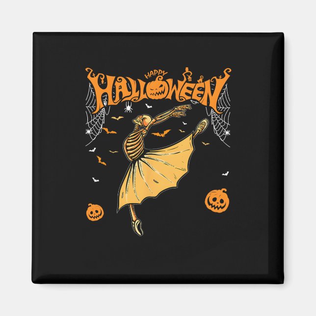 Skeleton Llerinas Llet Dance Niedlich Halloween Co Magnet (Vorne)