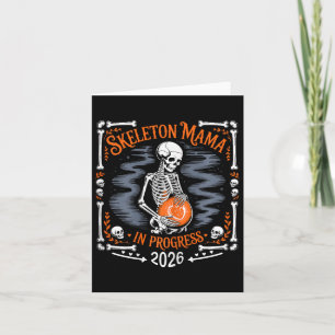 Skeleton Mama im Gange 2026 Schwangere Hal Karte