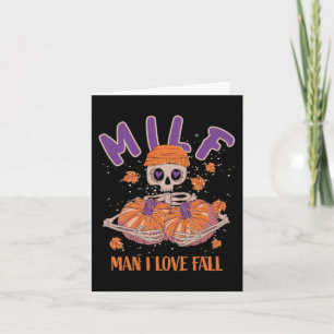 Skeleton Man I Liebe Fall Fun Skeleton Pumpkin Hal Karte