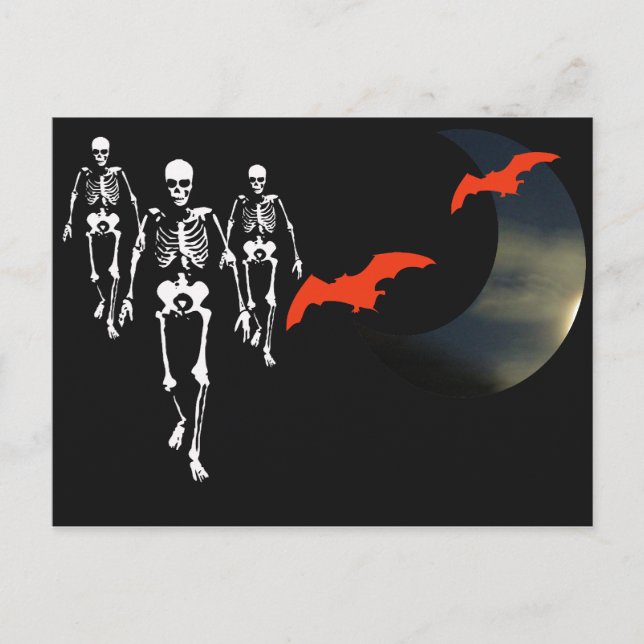 Skeleton März Postkarte (Vorderseite)