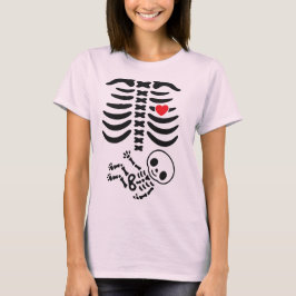 Skeleton Maternity Halloween TShirt Funny Pregnant
