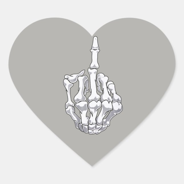 Skeleton Middle Finger Stickers (Vorderseite)