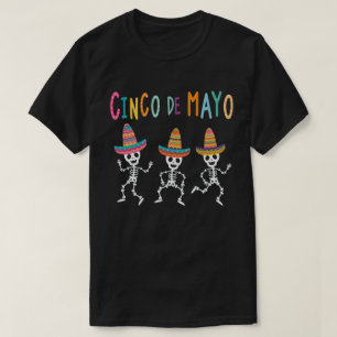 Skeleton mit Hat Funny Cinco de Mayo T-Shirt